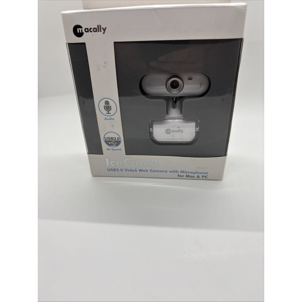 Macally IceCam2 USB 2.0 Video Web Camera with Microphone White ICECAMII